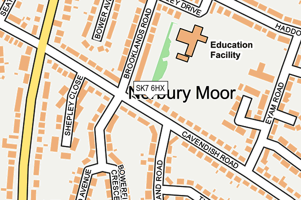 SK7 6HX map - OS OpenMap – Local (Ordnance Survey)