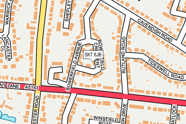 SK7 6JB map - OS OpenMap – Local (Ordnance Survey) SK7 6JB map - OS OpenMap – Local (Ordnance Survey)