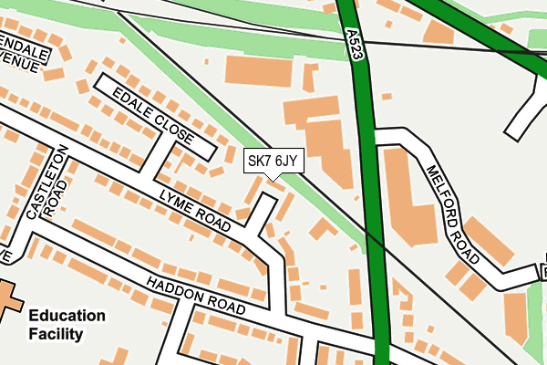 SK7 6JY map - OS OpenMap – Local (Ordnance Survey) SK7 6JY map - OS OpenMap – Local (Ordnance Survey)