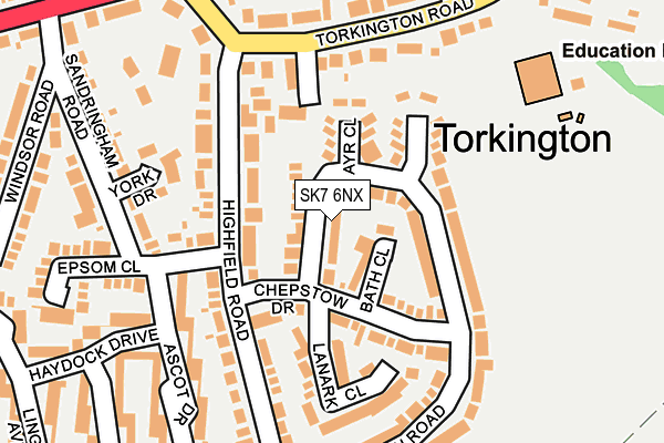 SK7 6NX map - OS OpenMap – Local (Ordnance Survey) SK7 6NX map - OS OpenMap – Local (Ordnance Survey)