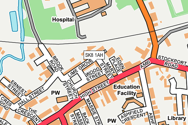 SK8 1AH map - OS OpenMap – Local (Ordnance Survey) SK8 1AH map - OS OpenMap – Local (Ordnance Survey)