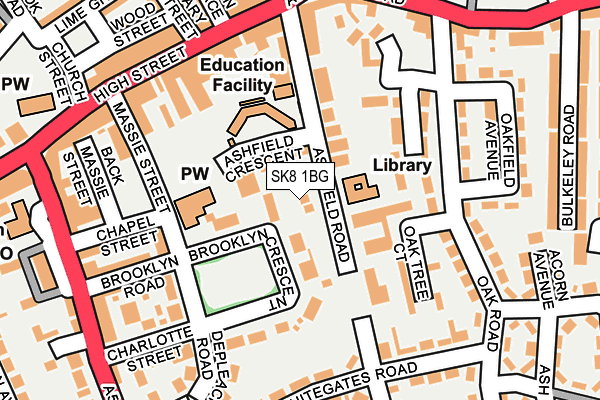SK8 1BG map - OS OpenMap – Local (Ordnance Survey) SK8 1BG map - OS OpenMap – Local (Ordnance Survey)