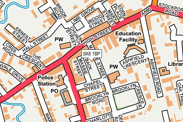 SK8 1BP map - OS OpenMap – Local (Ordnance Survey) SK8 1BP map - OS OpenMap – Local (Ordnance Survey)
