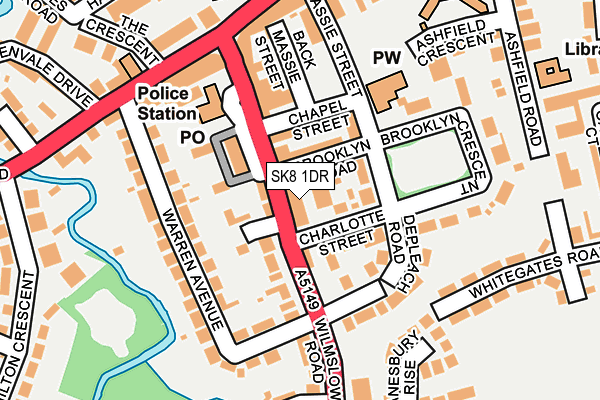 SK8 1DR map - OS OpenMap – Local (Ordnance Survey)