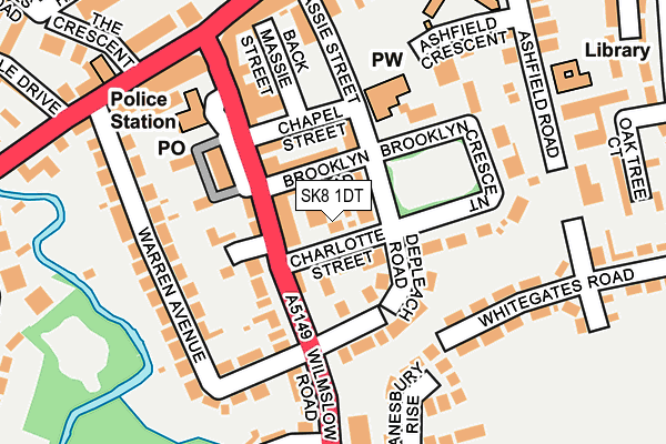 SK8 1DT map - OS OpenMap – Local (Ordnance Survey)