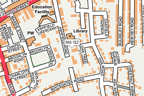 SK8 1EZ map - OS OpenMap – Local (Ordnance Survey)