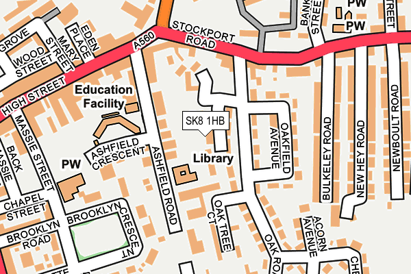 SK8 1HB map - OS OpenMap – Local (Ordnance Survey) SK8 1HB map - OS OpenMap – Local (Ordnance Survey)