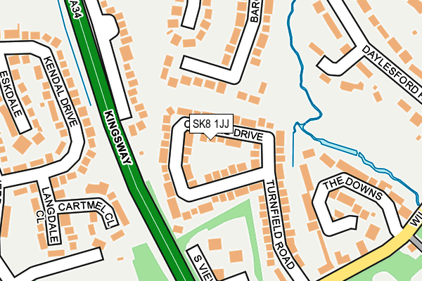 SK8 1JJ map - OS OpenMap – Local (Ordnance Survey)
