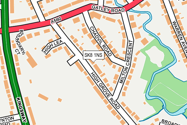 SK8 1NS map - OS OpenMap – Local (Ordnance Survey) SK8 1NS map - OS OpenMap – Local (Ordnance Survey)