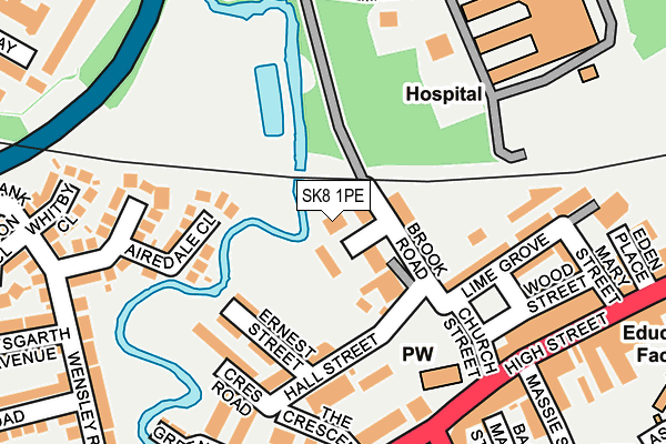 SK8 1PE map - OS OpenMap – Local (Ordnance Survey) SK8 1PE map - OS OpenMap – Local (Ordnance Survey)