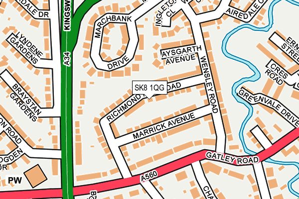 SK8 1QG map - OS OpenMap – Local (Ordnance Survey) SK8 1QG map - OS OpenMap – Local (Ordnance Survey)