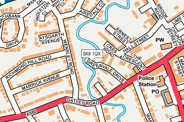 SK8 1QX map - OS OpenMap – Local (Ordnance Survey) SK8 1QX map - OS OpenMap – Local (Ordnance Survey)
