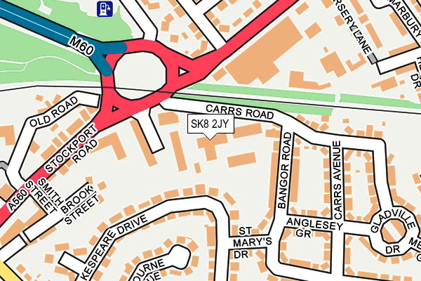 SK8 2JY map - OS OpenMap – Local (Ordnance Survey) SK8 2JY map - OS OpenMap – Local (Ordnance Survey)