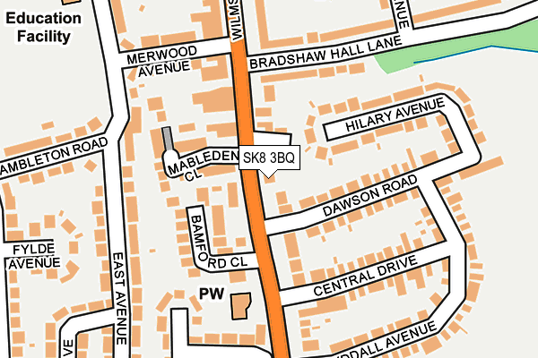SK8 3BQ map - OS OpenMap – Local (Ordnance Survey) SK8 3BQ map - OS OpenMap – Local (Ordnance Survey)