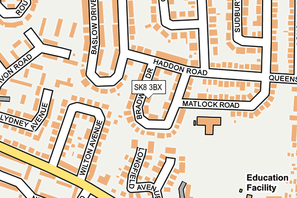 SK8 3BX map - OS OpenMap – Local (Ordnance Survey) SK8 3BX map - OS OpenMap – Local (Ordnance Survey)