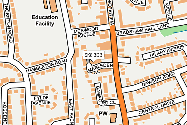 SK8 3DB map - OS OpenMap – Local (Ordnance Survey) SK8 3DB map - OS OpenMap – Local (Ordnance Survey)