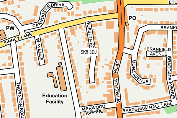 SK8 3DJ map - OS OpenMap – Local (Ordnance Survey)