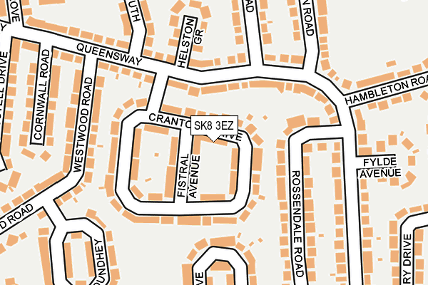 SK8 3EZ map - OS OpenMap – Local (Ordnance Survey)