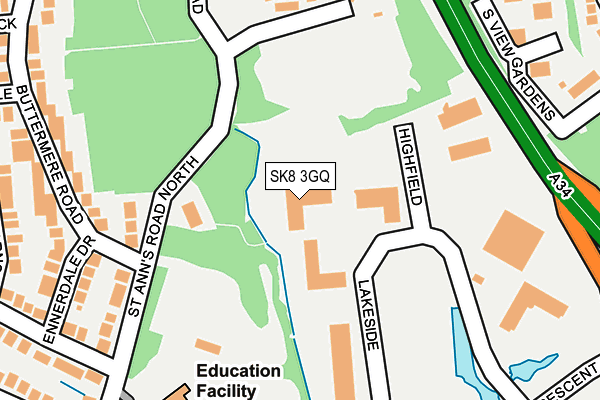 SK8 3GQ map - OS OpenMap – Local (Ordnance Survey)