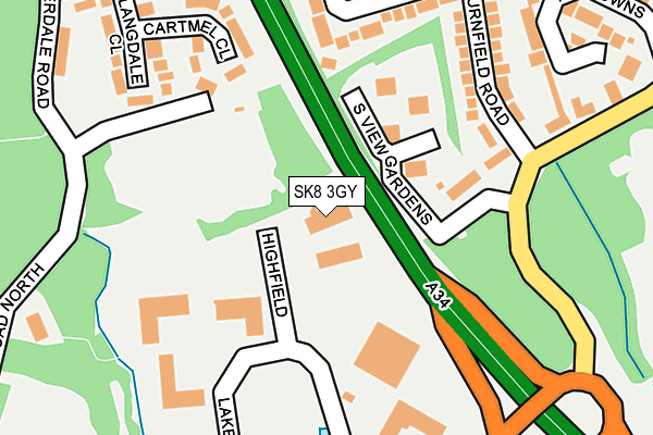 SK8 3GY map - OS OpenMap – Local (Ordnance Survey) SK8 3GY map - OS OpenMap – Local (Ordnance Survey)