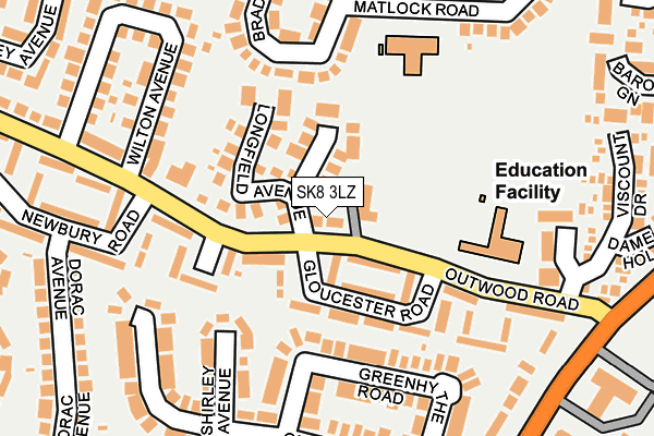 SK8 3LZ map - OS OpenMap – Local (Ordnance Survey) SK8 3LZ map - OS OpenMap – Local (Ordnance Survey)