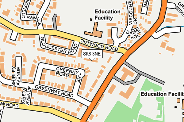 SK8 3NE map - OS OpenMap – Local (Ordnance Survey) SK8 3NE map - OS OpenMap – Local (Ordnance Survey)