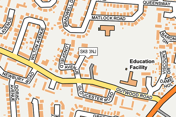 SK8 3NJ map - OS OpenMap – Local (Ordnance Survey) SK8 3NJ map - OS OpenMap – Local (Ordnance Survey)