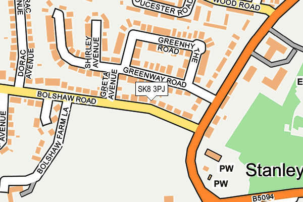 SK8 3PJ map - OS OpenMap – Local (Ordnance Survey) SK8 3PJ map - OS OpenMap – Local (Ordnance Survey)