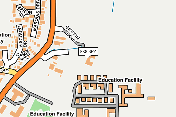 SK8 3PZ map - OS OpenMap – Local (Ordnance Survey) SK8 3PZ map - OS OpenMap – Local (Ordnance Survey)