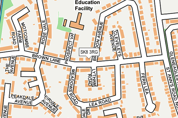 SK8 3RG map - OS OpenMap – Local (Ordnance Survey)