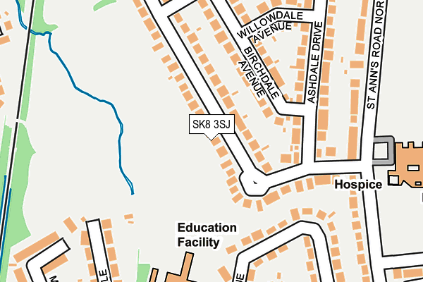 SK8 3SJ map - OS OpenMap – Local (Ordnance Survey)