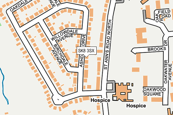 SK8 3SX map - OS OpenMap – Local (Ordnance Survey)