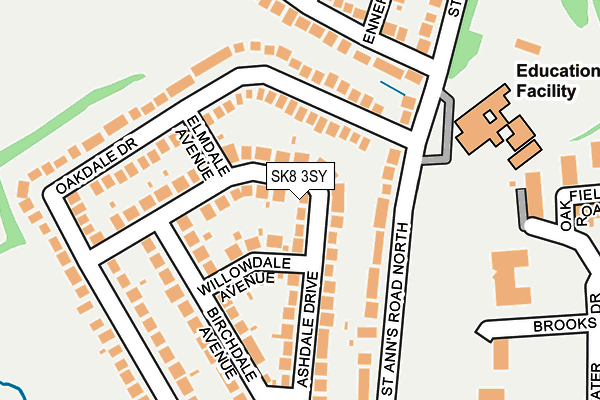 SK8 3SY map - OS OpenMap – Local (Ordnance Survey) SK8 3SY map - OS OpenMap – Local (Ordnance Survey)