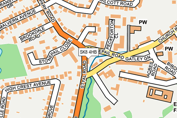 SK8 4HB map - OS OpenMap – Local (Ordnance Survey) SK8 4HB map - OS OpenMap – Local (Ordnance Survey)