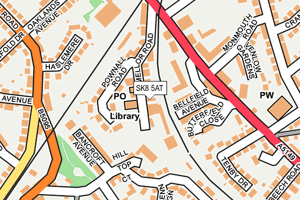 SK8 5AT map - OS OpenMap – Local (Ordnance Survey) SK8 5AT map - OS OpenMap – Local (Ordnance Survey)