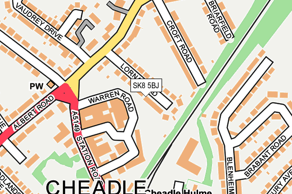 SK8 5BJ map - OS OpenMap – Local (Ordnance Survey) SK8 5BJ map - OS OpenMap – Local (Ordnance Survey)