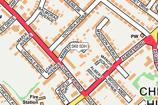 SK8 5DH map - OS OpenMap – Local (Ordnance Survey) SK8 5DH map - OS OpenMap – Local (Ordnance Survey)