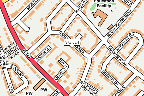 SK8 5EH map - OS OpenMap – Local (Ordnance Survey) SK8 5EH map - OS OpenMap – Local (Ordnance Survey)