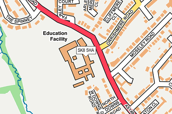 SK8 5HA map - OS OpenMap – Local (Ordnance Survey) SK8 5HA map - OS OpenMap – Local (Ordnance Survey)