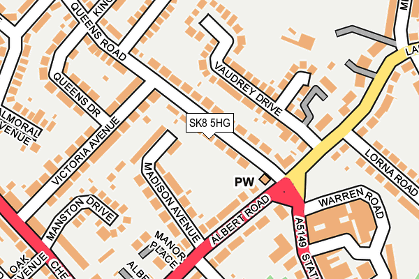 SK8 5HG map - OS OpenMap – Local (Ordnance Survey)