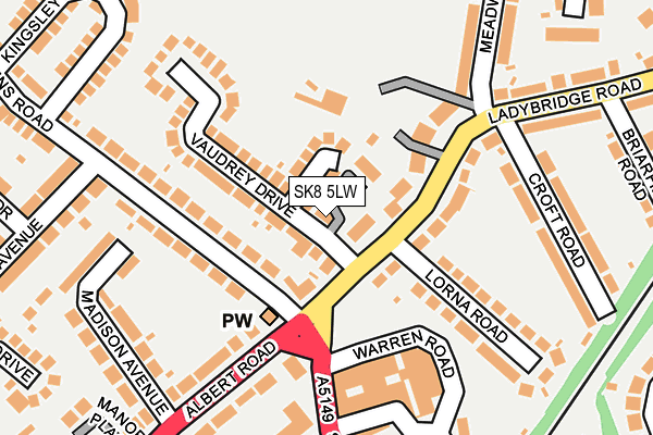 SK8 5LW map - OS OpenMap – Local (Ordnance Survey)