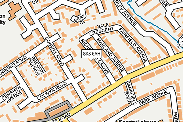 SK8 6AH map - OS OpenMap – Local (Ordnance Survey) SK8 6AH map - OS OpenMap – Local (Ordnance Survey)
