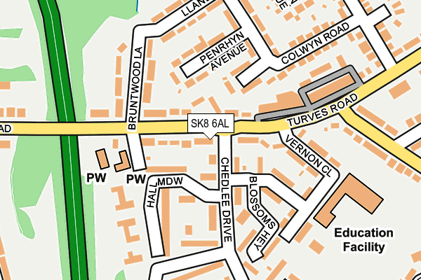 SK8 6AL map - OS OpenMap – Local (Ordnance Survey) SK8 6AL map - OS OpenMap – Local (Ordnance Survey)