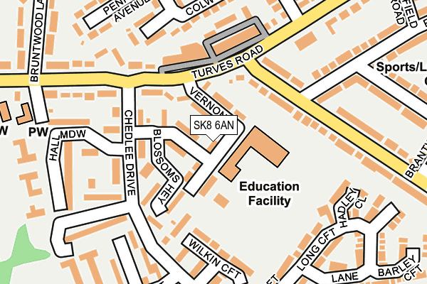 SK8 6AN map - OS OpenMap – Local (Ordnance Survey)