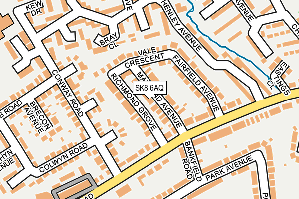 SK8 6AQ map - OS OpenMap – Local (Ordnance Survey) SK8 6AQ map - OS OpenMap – Local (Ordnance Survey)