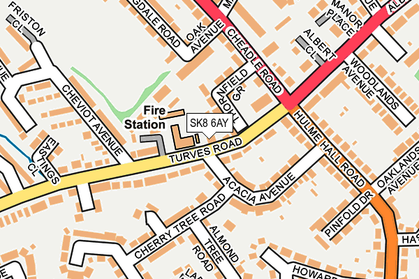 SK8 6AY map - OS OpenMap – Local (Ordnance Survey) SK8 6AY map - OS OpenMap – Local (Ordnance Survey)