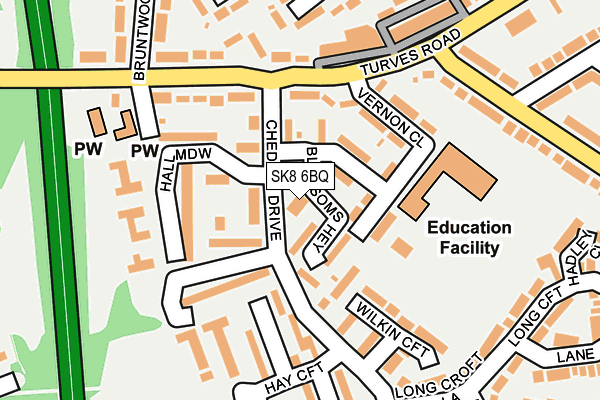 SK8 6BQ map - OS OpenMap – Local (Ordnance Survey) SK8 6BQ map - OS OpenMap – Local (Ordnance Survey)