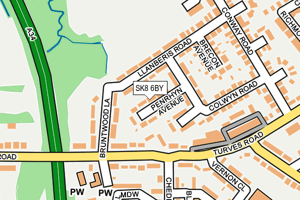 SK8 6BY map - OS OpenMap – Local (Ordnance Survey) SK8 6BY map - OS OpenMap – Local (Ordnance Survey)
