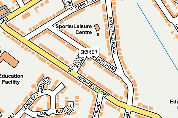 SK8 6ER map - OS OpenMap – Local (Ordnance Survey) SK8 6ER map - OS OpenMap – Local (Ordnance Survey)
