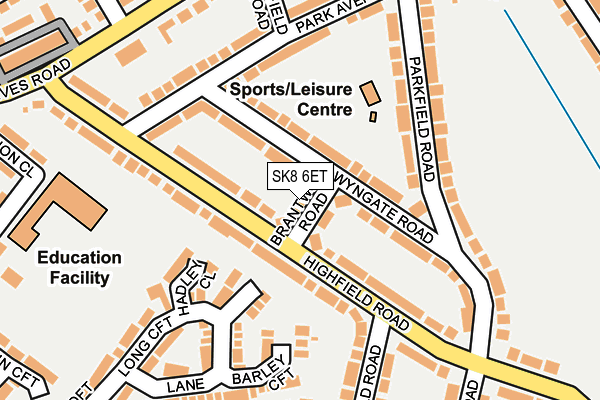 SK8 6ET map - OS OpenMap – Local (Ordnance Survey) SK8 6ET map - OS OpenMap – Local (Ordnance Survey)